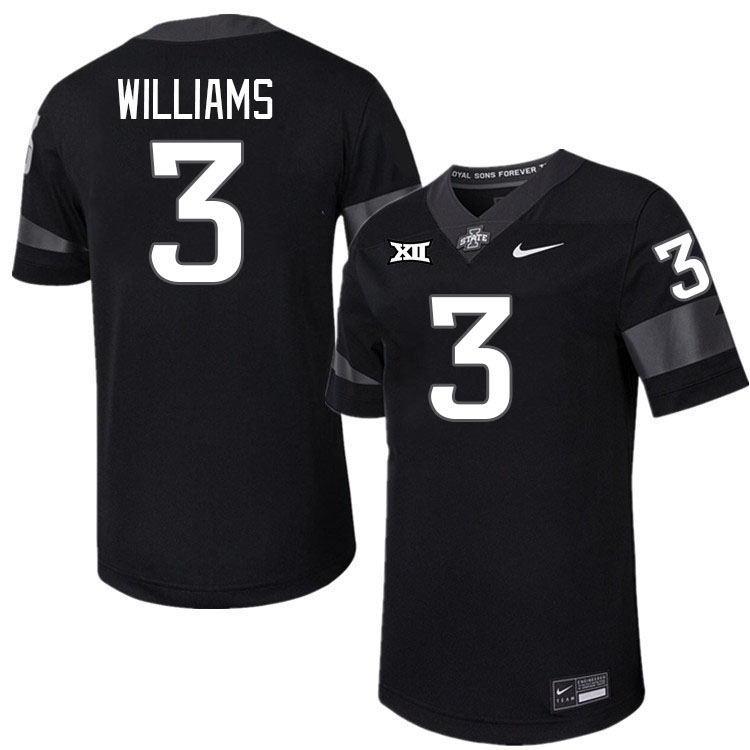 Men #3 Jontez Williams Iowa State Cyclones College Football Jerseys Stitched-Black